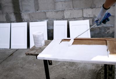 Local Cabinet Refinishing pros at work